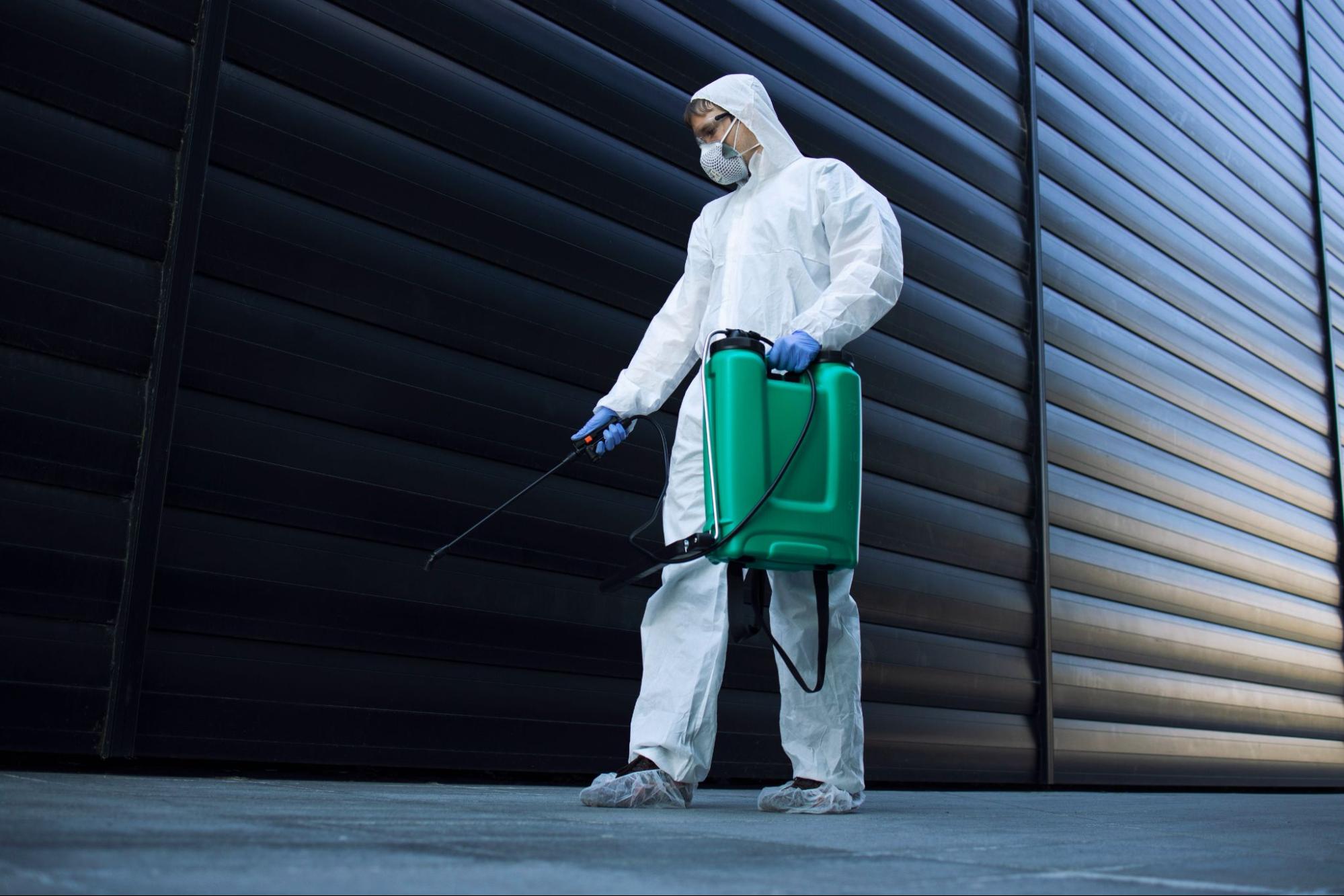 Professional treating warehouse for common stored product pests infestation